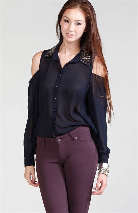 cut out blouse|tops with shoulder cut out.